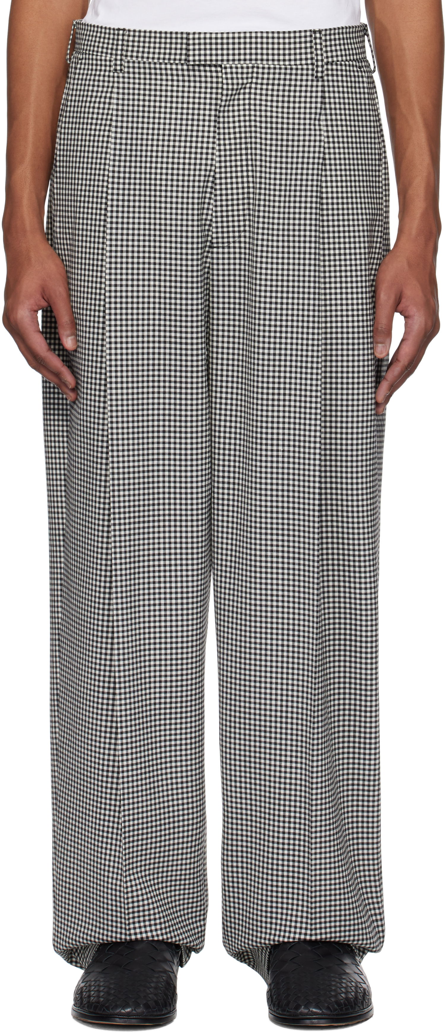 Nohavice Marni Marni Gingham Wide-Leg Trousers Rôznofarebný | PUMU0236A1 UTP787, 0