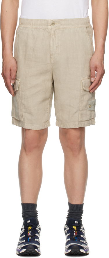 Šortky Stone Island Stone Island Diagonal Linen Shorts Béžová | K1S15 L100001 S00F8, 0