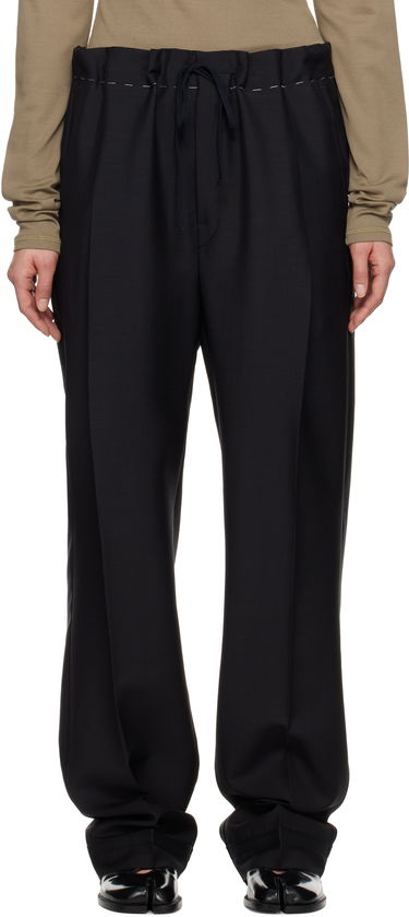 Nohavice Maison Margiela Maison Margiela Wool Mohair Drawstring Trousers Čierna | S51KA0602 M35301, 0