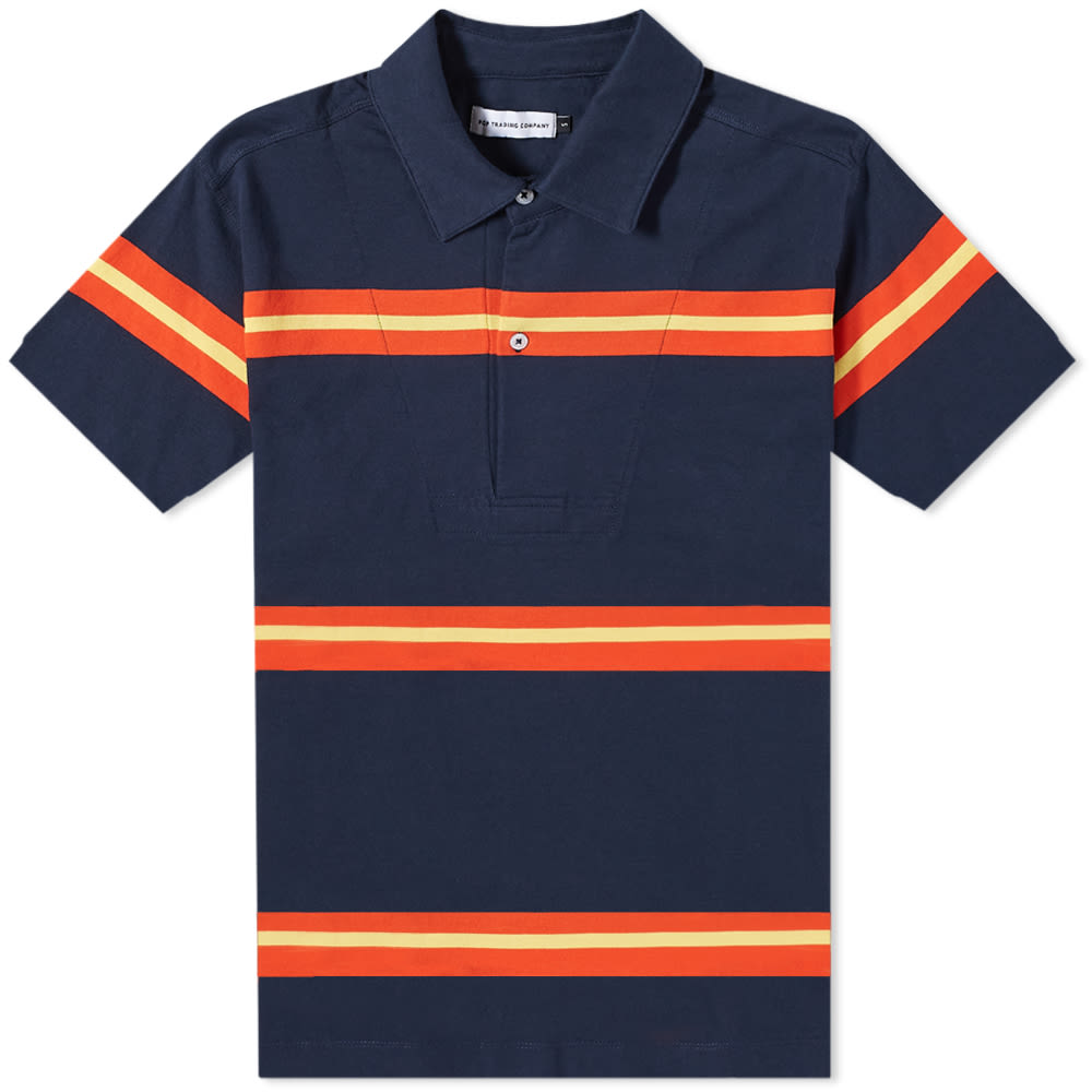 Polo tričko Pop Trading Company Striped Italo Polo Navy | POPSS22-02-003, 0
