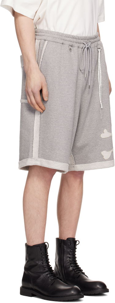 Šortky Mastermind WORLD Mastermind World Cut-Off Sweat Shorts Šedá | MW25S14-PA042-015, 1