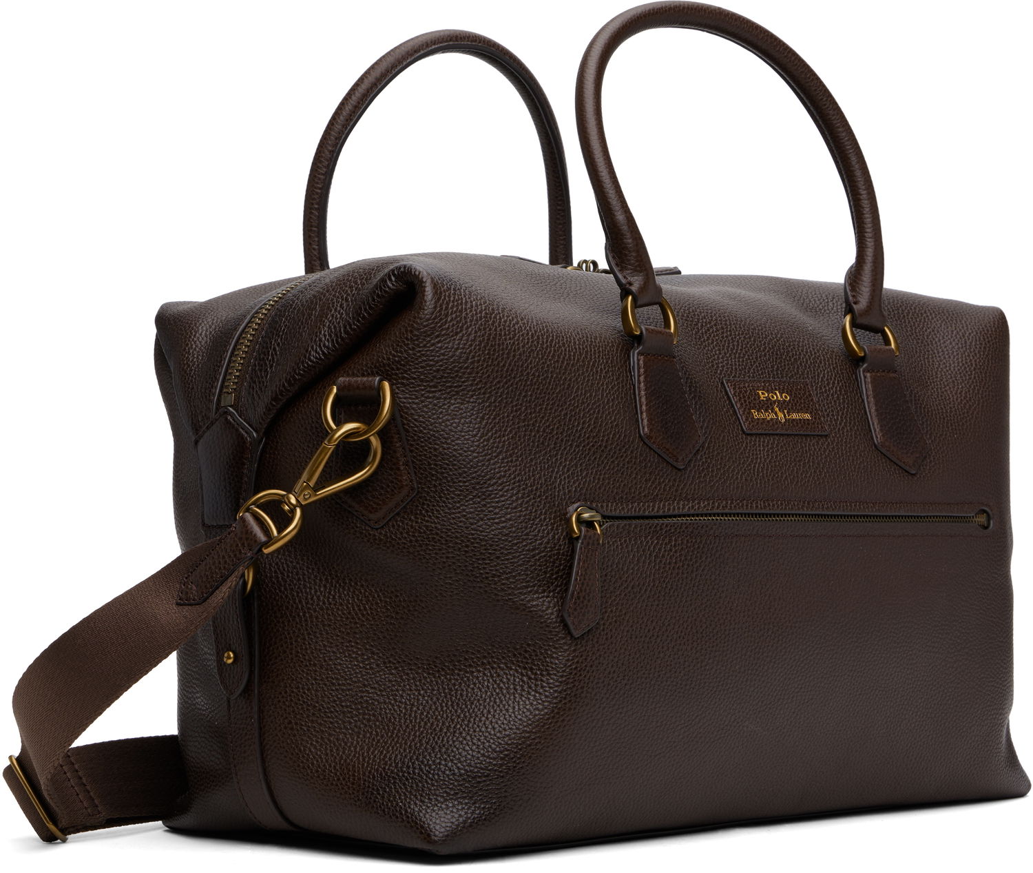 Cestovná taška Polo by Ralph Lauren Polo Ralph Lauren Pebbled Leather Duffle Bag Hnedá | 405962459002, 1