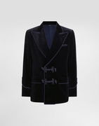 Double-breasted Sicilia-light Jacket In Smooth Velvet