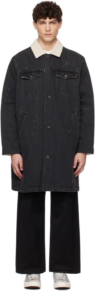 Kabáty UNDERCOVER Undercover Sherpa Fleece-Lined Denim Coat Čierna | UC2D4306, 0