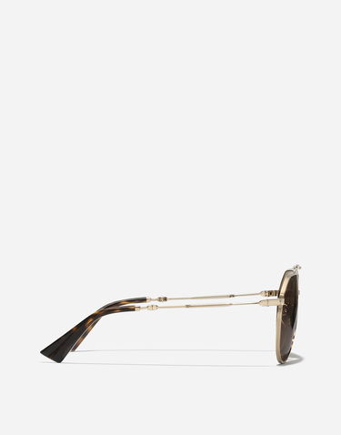 Slnečné okuliare Dolce & Gabbana Stefano Gold Aviator Sunglasses Metalická | VG2302VM2539V000, 2
