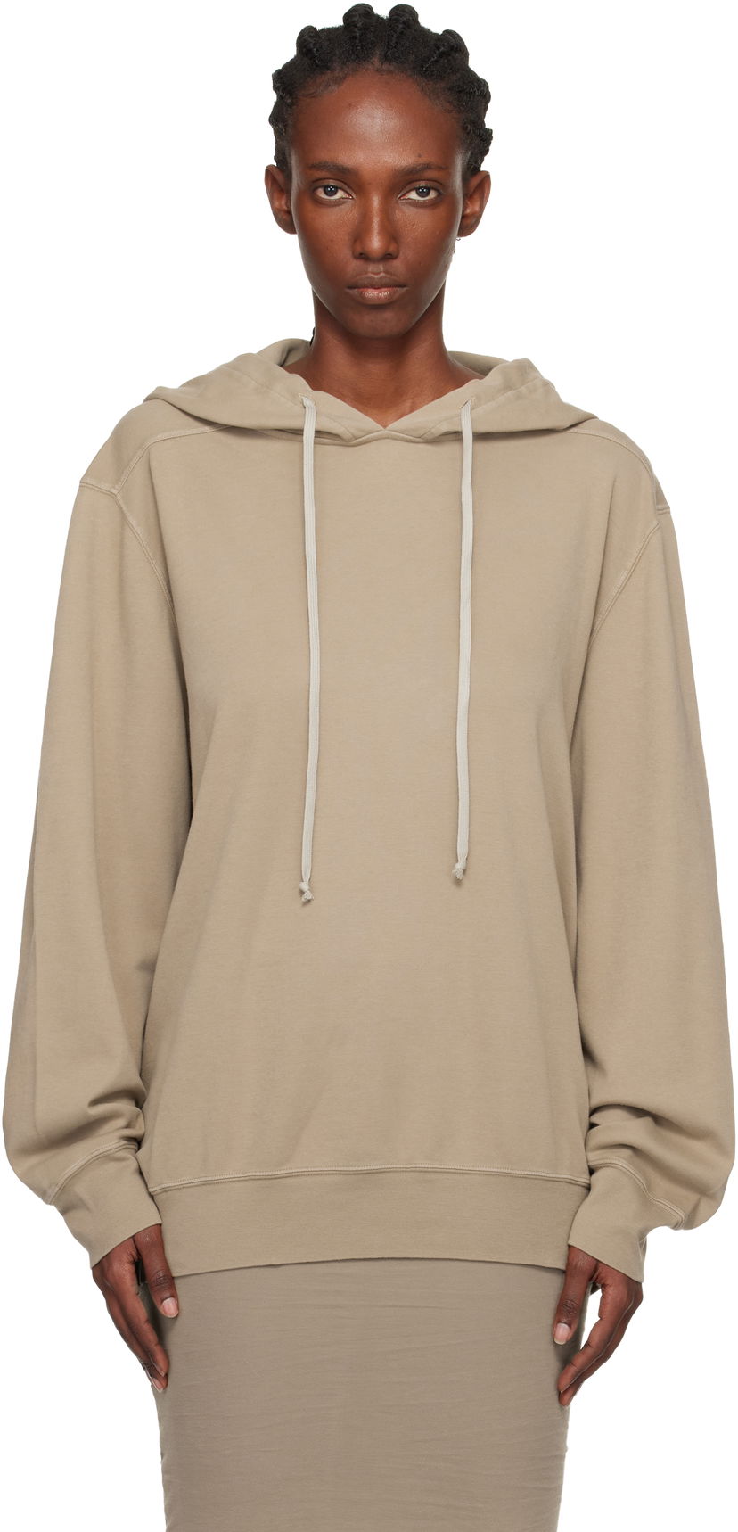 Mikina Rick Owens Concordians Oversized Hoodie Béžová | DS02E7241 JDBP