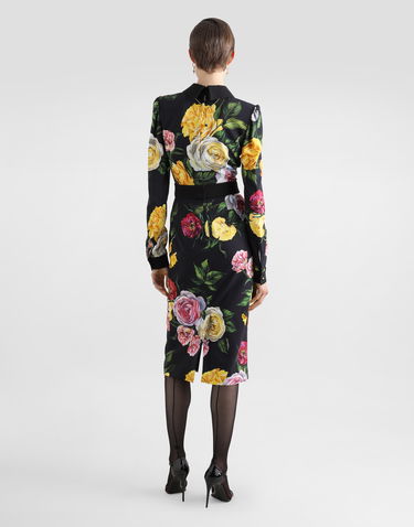 Šaty Dolce & Gabbana Dolce & Gabbana Peony and Rose Print Cady Shirt Dress Rôznofarebný | F6TLDTFSRPHHN5IY, 2