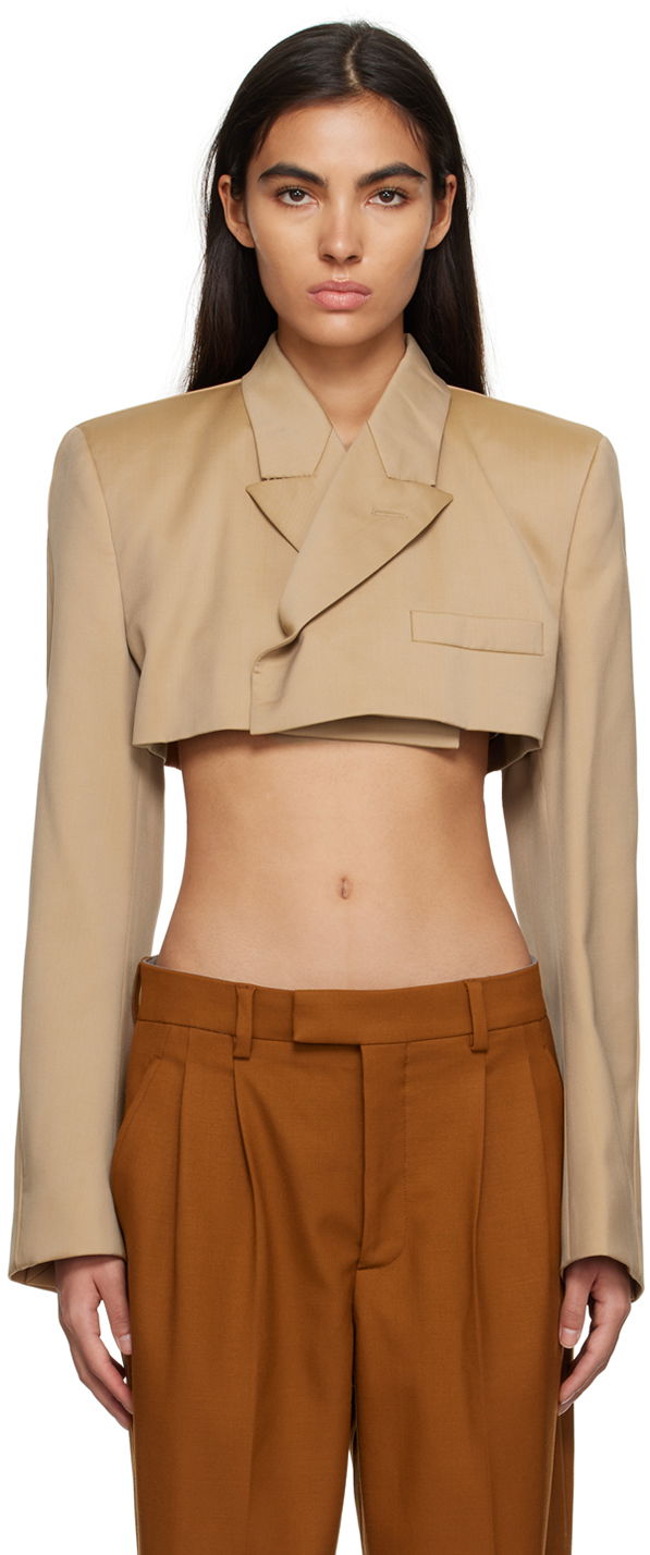 Bunda VETEMENTS Cropped Blazer Béžová | VL16JA440S, 0