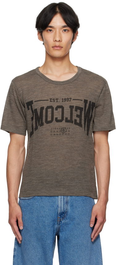 Tričko Maison Margiela MM6 Maison Margiela 'Welcome' Print T-Shirt Šedá | SH0GC0055 M20123, 0