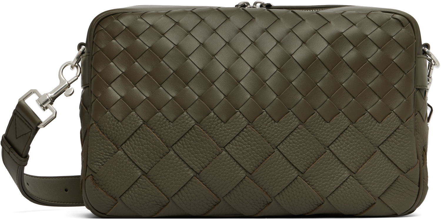 Taška cez rameno Bottega Veneta Bottega Veneta Intrecciato Camera Bag Zelené | 755925V5RL13227, 0