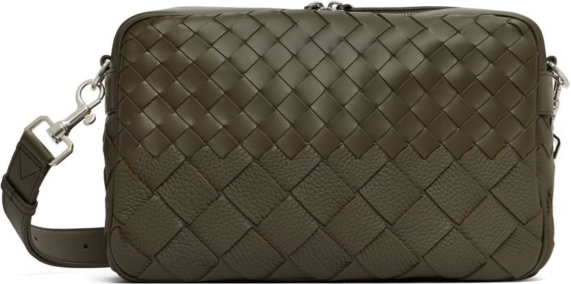 Taška cez rameno Bottega Veneta Bottega Veneta Intrecciato Camera Bag Zelené | 755925V5RL13227