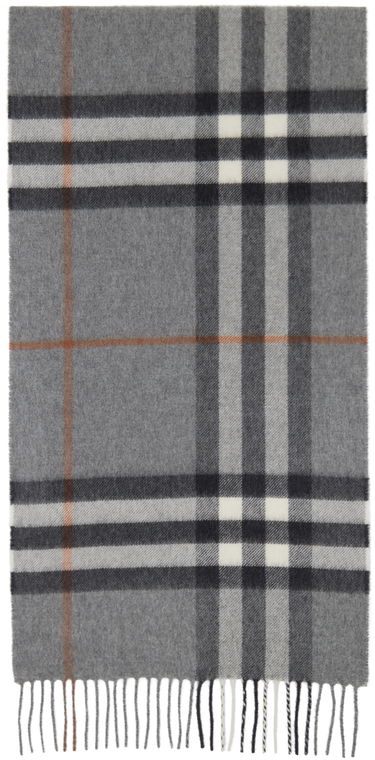 Šál Burberry Check Scarf Gray Šedá | 8016395, 0