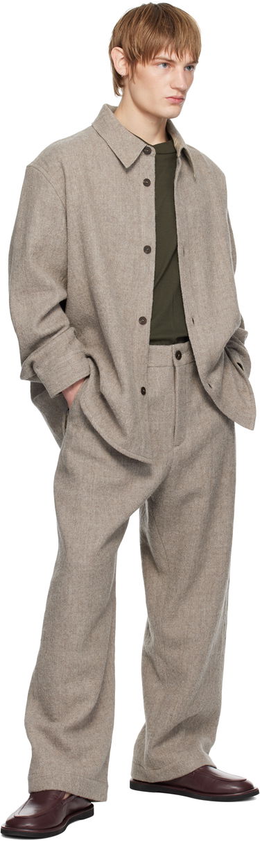Košeľa Studio Nicholson Studio Nicholson Deck Wool Shirt Béžová | DECK SNM - 1296, 3