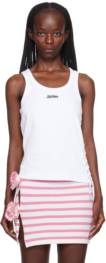 Tielko Jean Paul Gaultier Jean Paul Gaultier Lace-Up Tank Top Biela | 23/12-U-DB005B-J036-01, 0