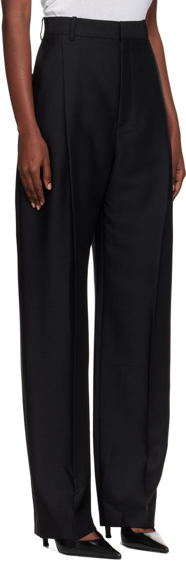 Nohavice WARDROBE.NYC WARDROBE.NYC Mid Rise Trousers Čierna | W2227R20WE, 1