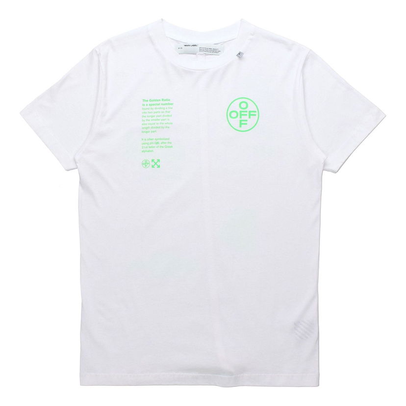 Tričko Off-White Fluorescence Alphabet Print T-Shirt Biela | OMAA027R201850060145