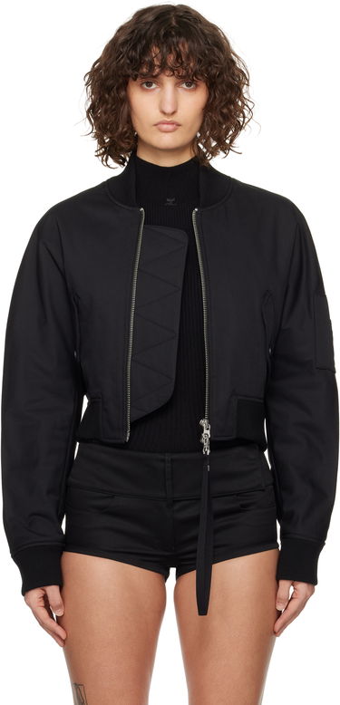 Bomber bunda Courrèges Courrèges Cropped Scuba Bomber Jacket Čierna | 125CBL265PL0177, 0