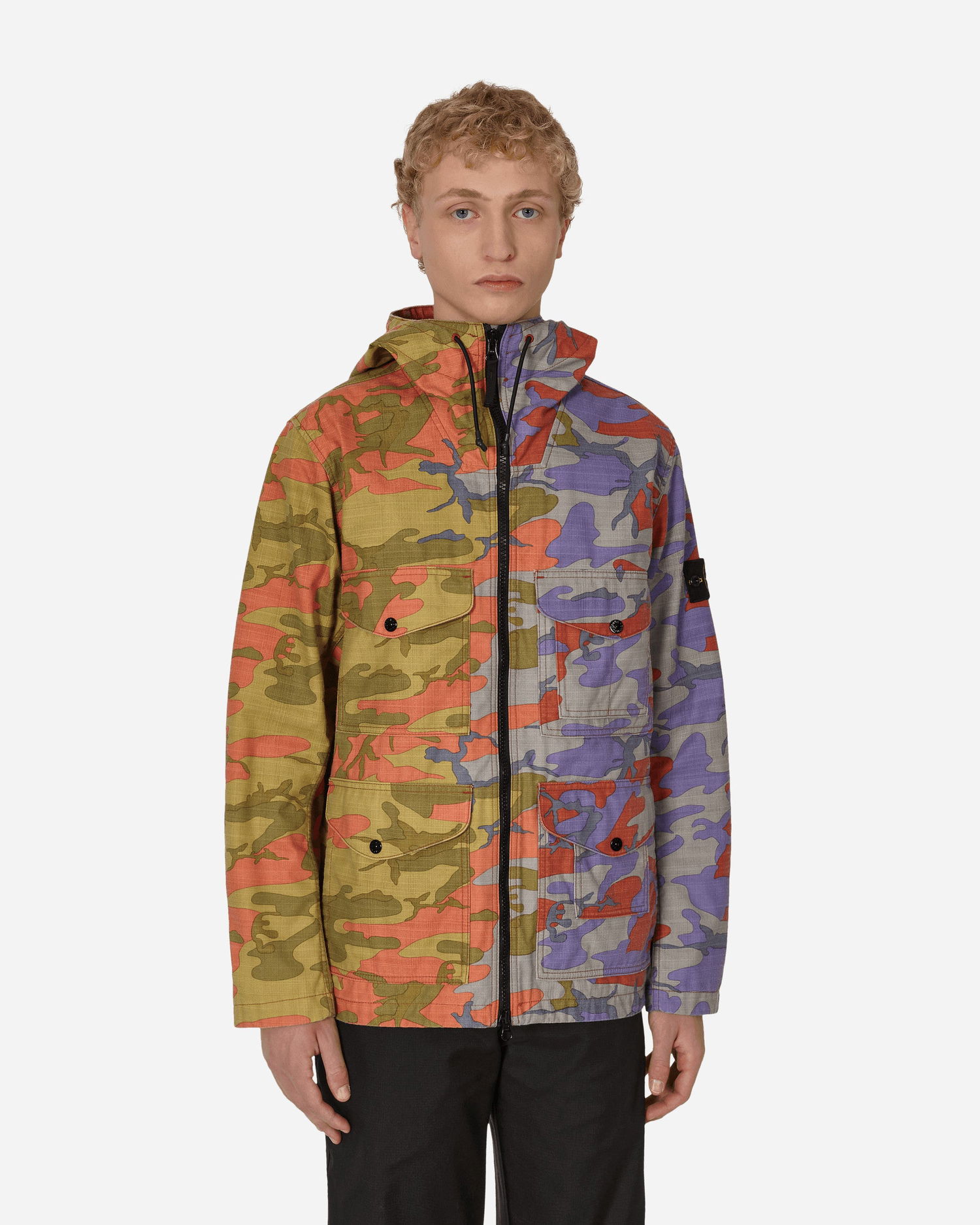 Bunda Stone Island Heritage Camo Hooded Light Jacket Rôznofarebný | 7715Q02E1 V0015, 0