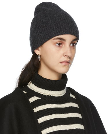 Kulicha TOTEME TOTEME Ribbed Cashmere Beanie Šedá | 214-870-753, 1