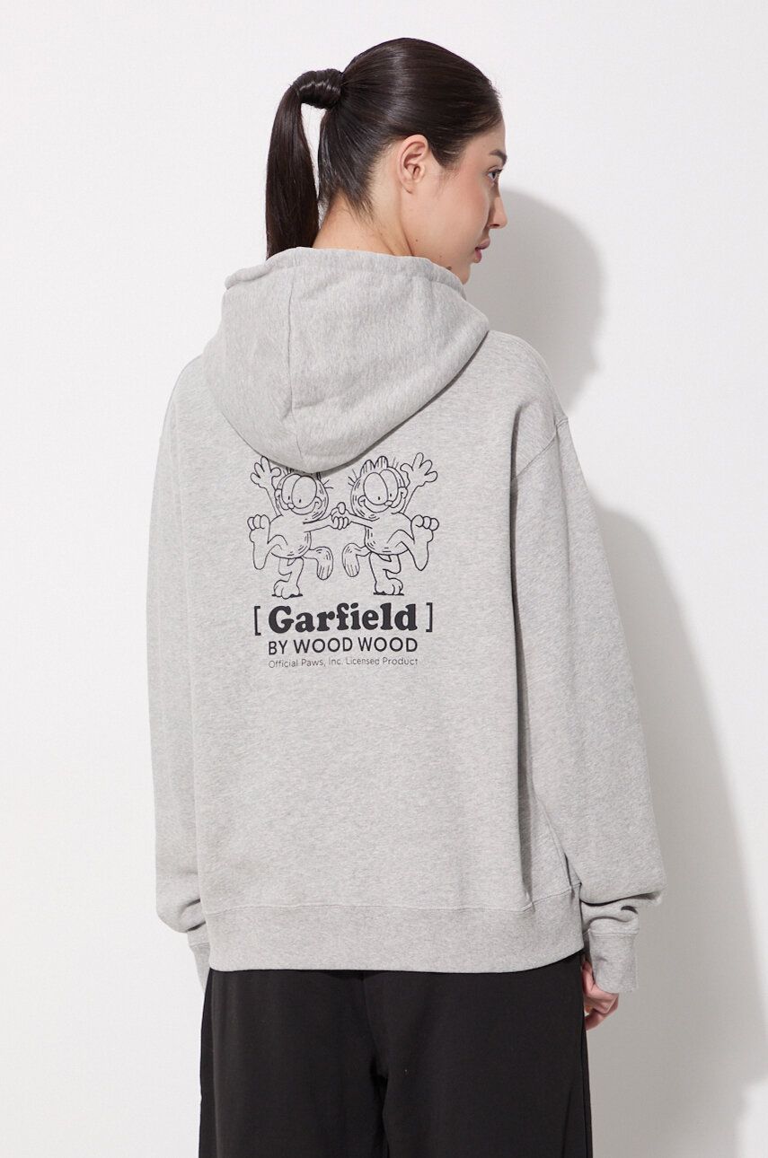 Mikina WOOD WOOD X Garfield Jenn Hoodie Double Trouble Šedá | 30042401.2424, 0