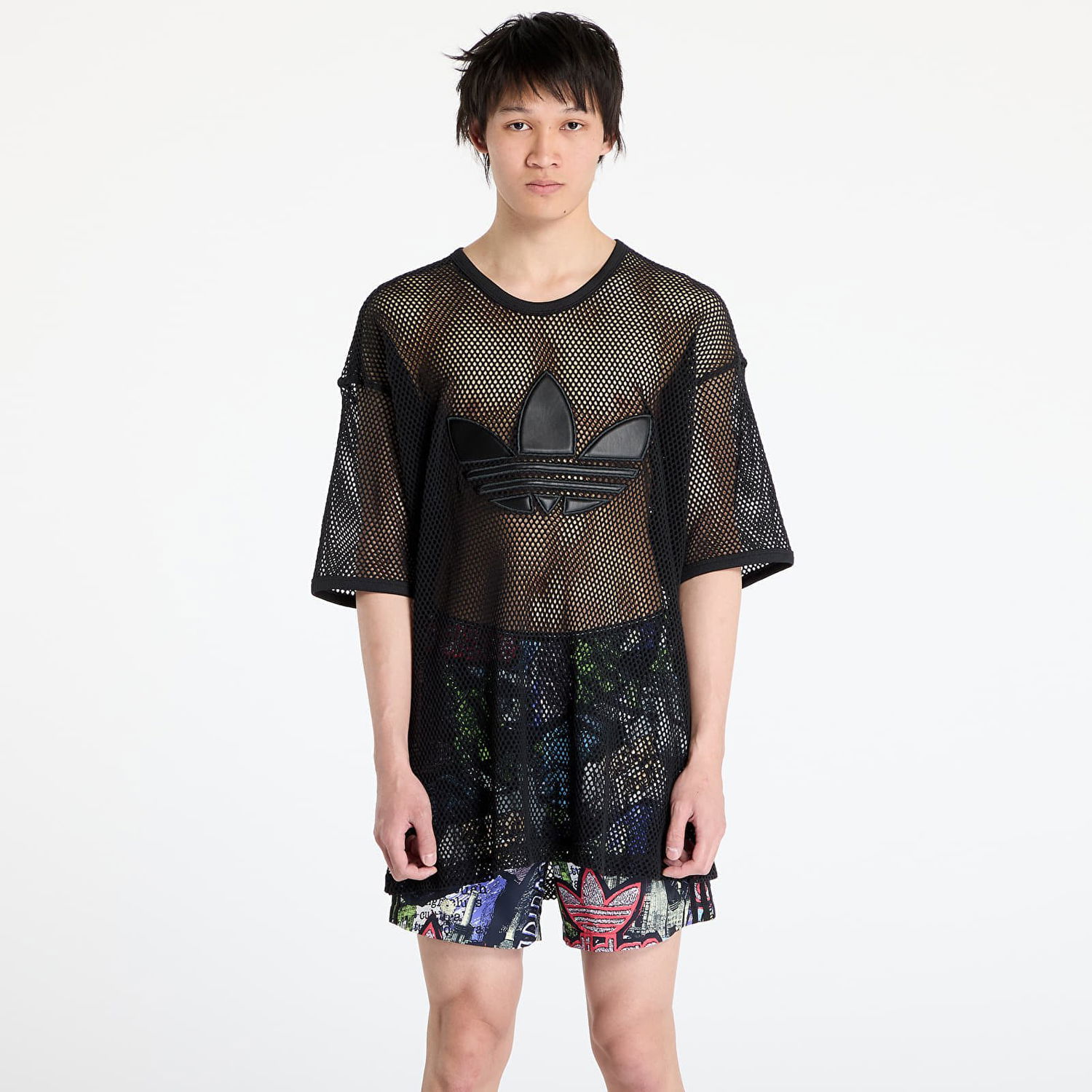 Tričko adidas Originals Jeremy Scott Pride Mesh T-Shirt Čierna | JY7893, 0