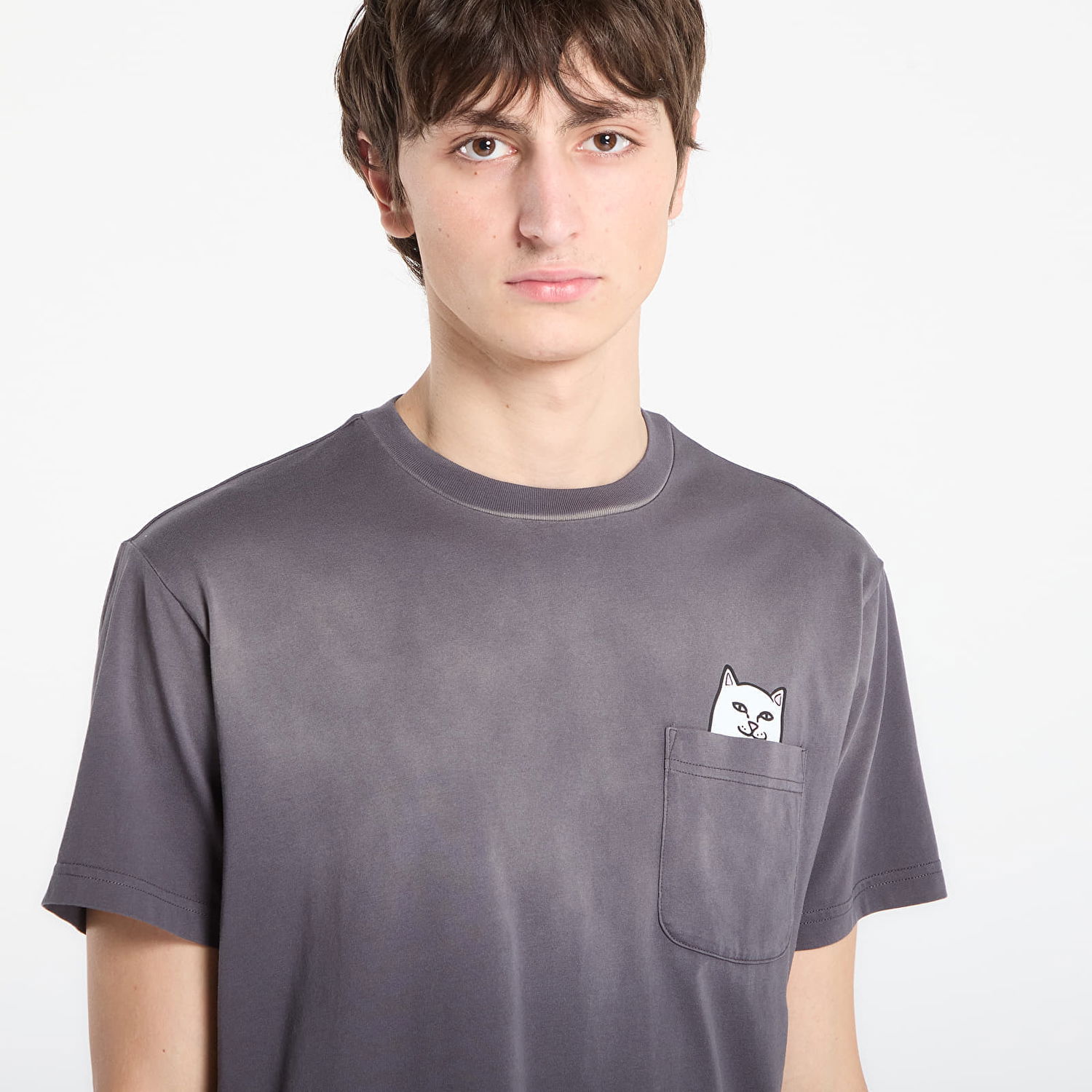 Tričko RIPNDIP Lord Nermal Pocket T-shirt Vintage Wash Šedá | RNDHOL25151, 1