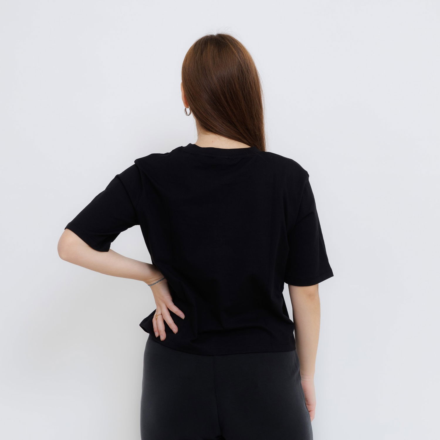 Crop Top GUESS Guess Signature Boxy T-Shirt Čierna | V5RI12I3Z14-JBLK, 1