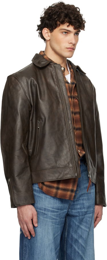 Bunda Nudie Jeans Leather Jacket Eddy Rider Čierna | 160930, 1