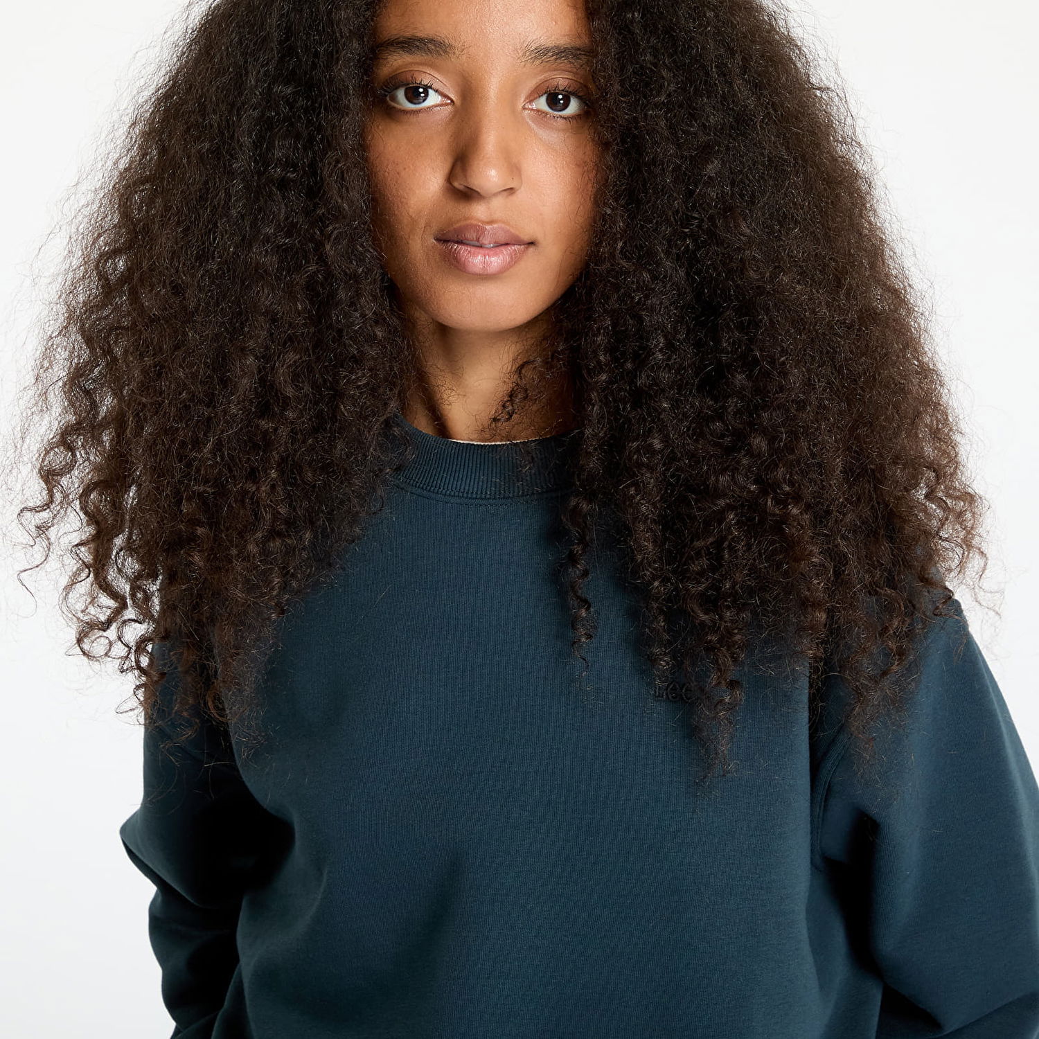 Mikina Lee Crew Sweatshirt L Modrá | 112341532, 1