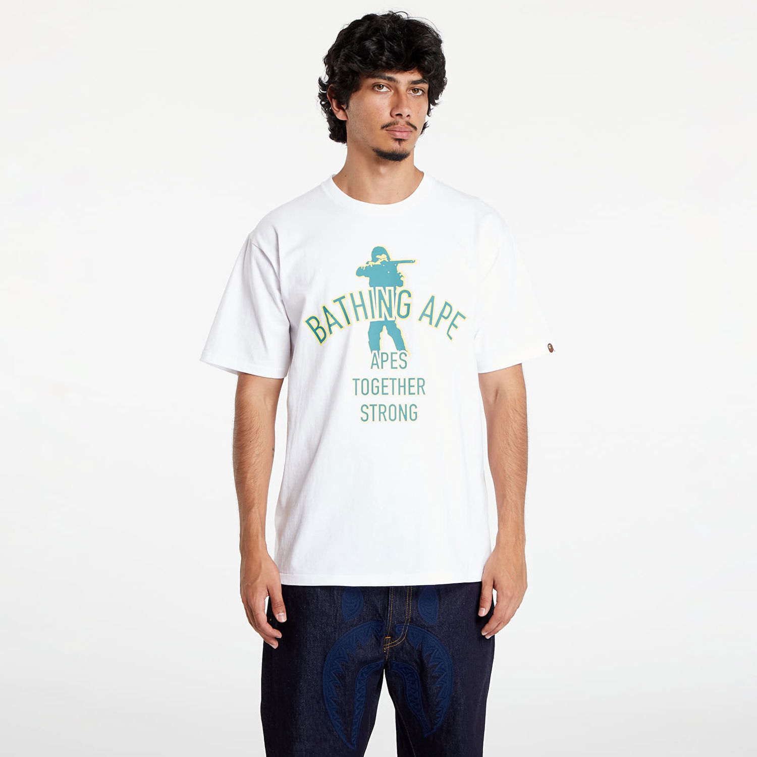Tričko BAPE A BATHING APE Soldier Ats Tee White Biela | 001TEK301056M WHT, 0