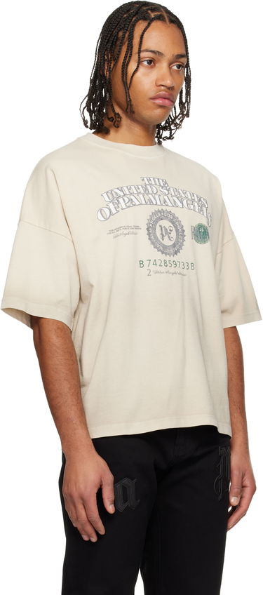 Tričko Palm Angels PA Dollar Loose T-shirt Béžová | PMAA10DF25JER0030B10, 1