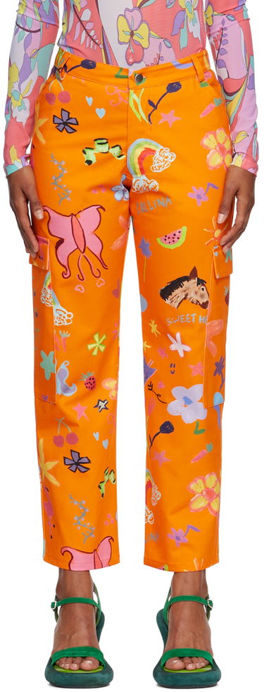 Cargo nohavice Collina Strada Collina Strada Chason Printed Cargo Pants Oranžová | XX6293, 0