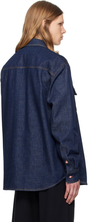 Košeľa Casablanca Casablanca Logo Embroidery Denim Shirt Modrá | MPF25-SH-189-01, 2