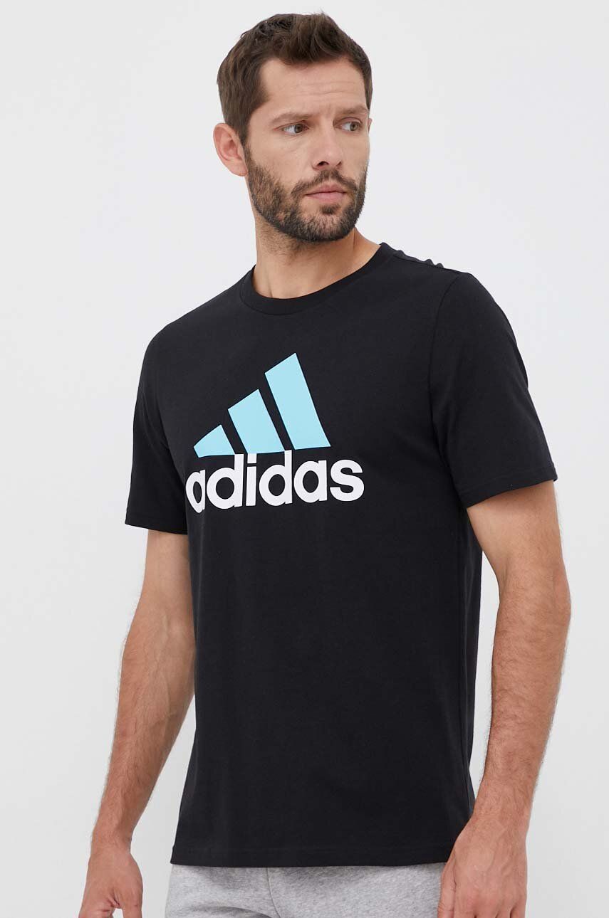 Tričko adidas Originals Essentials Single Jersey Big Logo Tee Čierna | IJ8582, 0