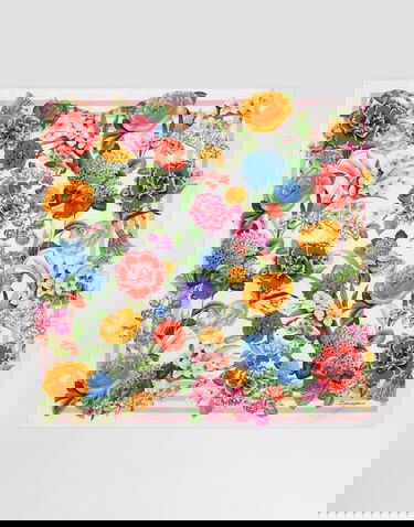 Šál Dolce & Gabbana Dolce & Gabbana Floral-Print Silk Twill Square Scarf Rôznofarebný | FN090RGDCV9HD5KU, 2