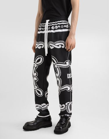 Pyžamo Dolce & Gabbana Silk Print Pajama Pants Čierna | GVCRATHI1WFHN9RA, 3