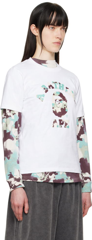 Tričko BAPE Map Camo College T-Shirt Biela | 001TEL302069L, 1