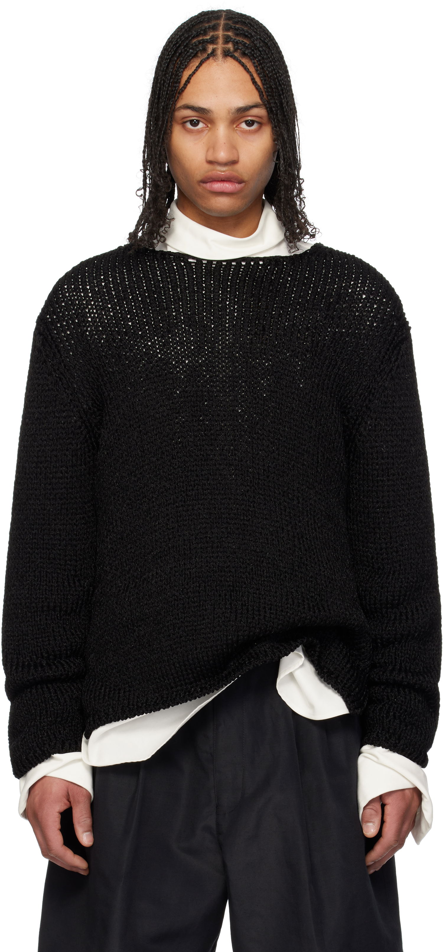 Sveter Comme des Garçons Homme Plus Droptail Sweater Čierna | PO-N004-051, 0