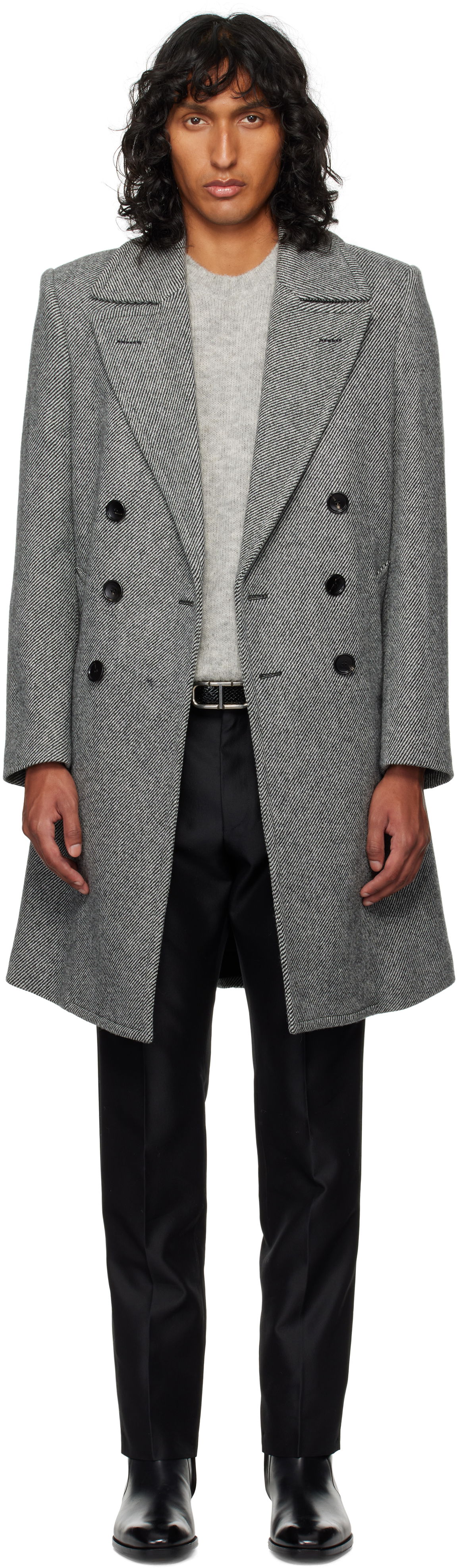 Kabáty Tom Ford Graphic Twill Coat Čierna | OCR009-FMW049F24, 0