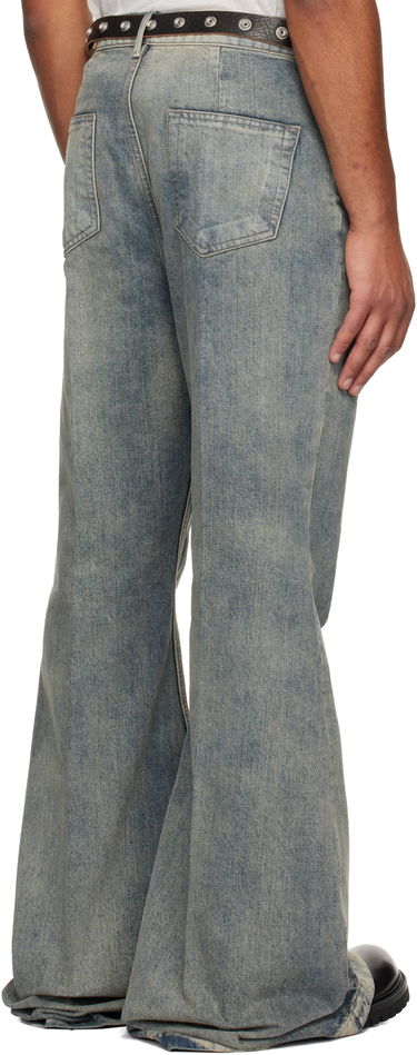 Džínsy Rick Owens Flared Wide-Leg Distressed Jeans Concordians Bolan Modrá | RR02E1335 DWG, 2