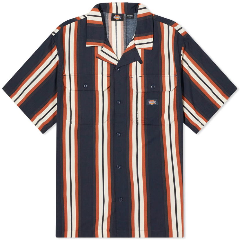 Košeľa Dickies Forest Stripe Vacation Shirt Navy | DK0A4YYSDNX1