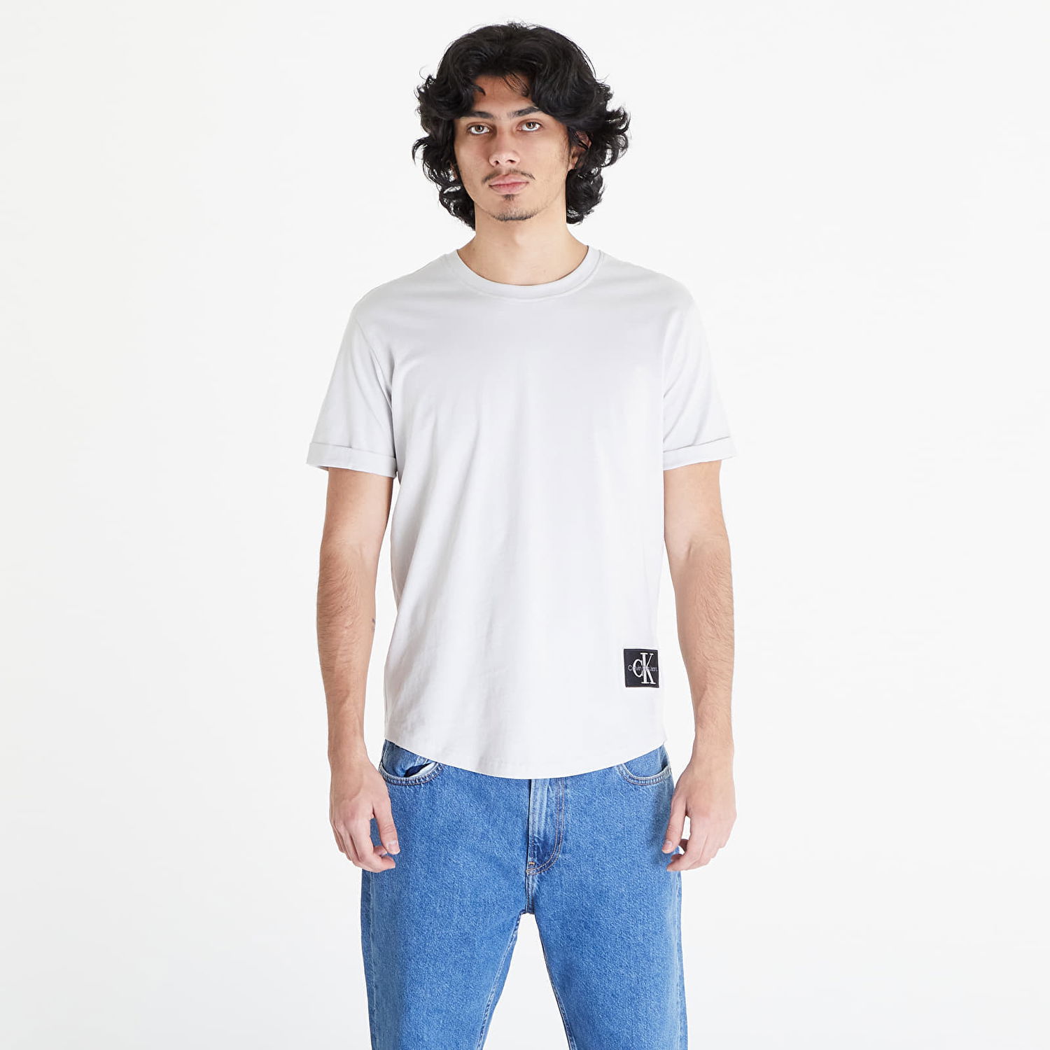 Tričko CALVIN KLEIN Jeans Badge Turn Up Short Sleeve Biela | J30J323482 PC8, 0