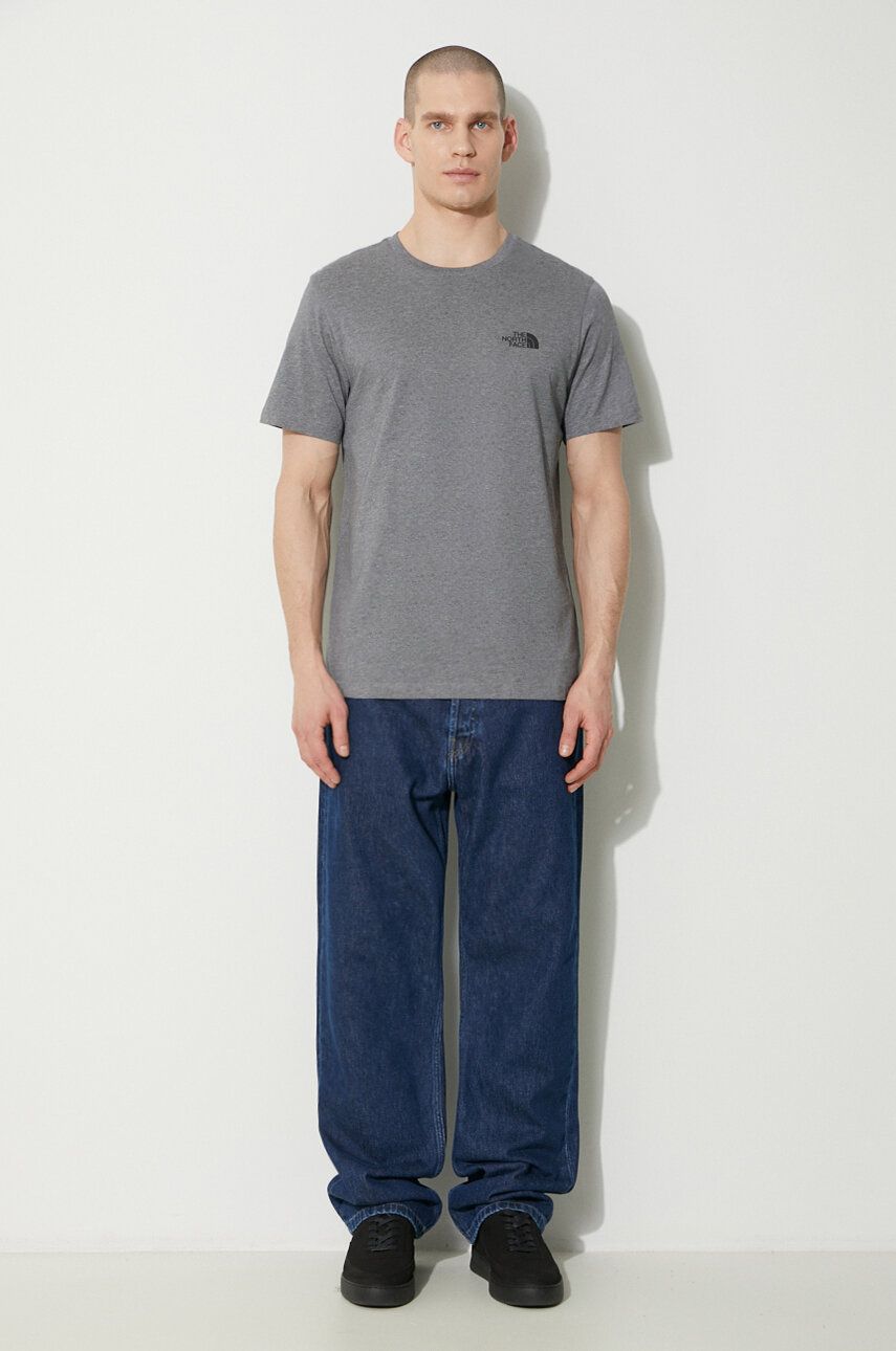 Tričko The North Face T-Shirt Simple Dome Šedá | NF0A87NGDYY1, 1