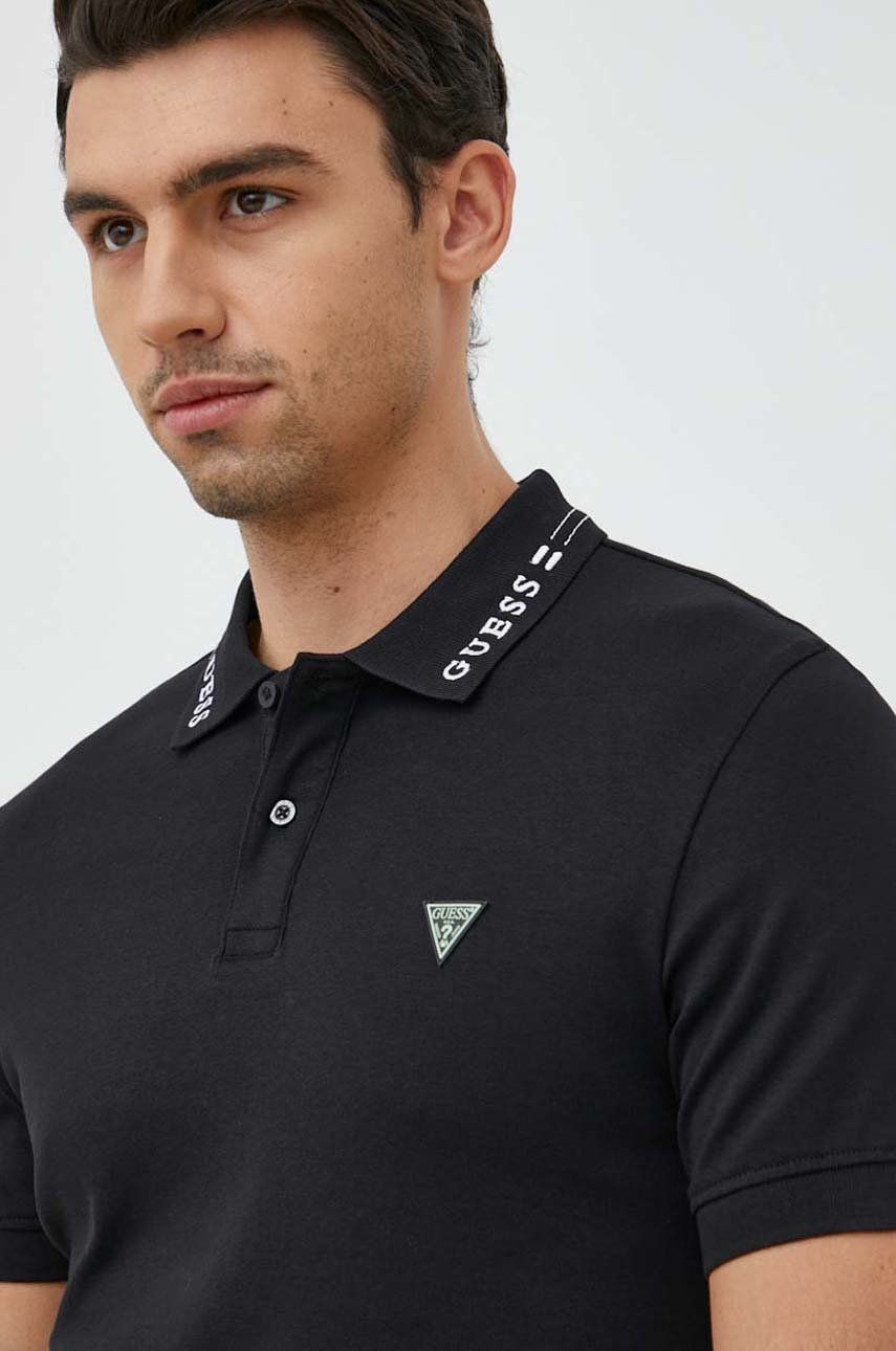 Polo tričko GUESS Polo Shirt Čierna | M3RP66.KBL51, 0