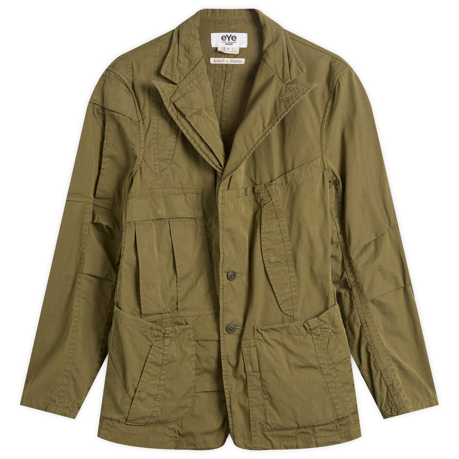 Bunda Junya Watanabe Junya Watanabe MAN x Needles Cotton Nylon Oxford Jacket, Size Medium Zelené | WP-J901-100-1, 1