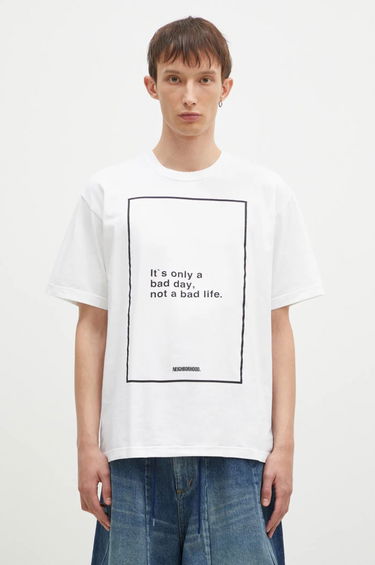 Tričko Neighborhood Printed Cotton T-Shirt Biela | 242PCNH.ST15, 0
