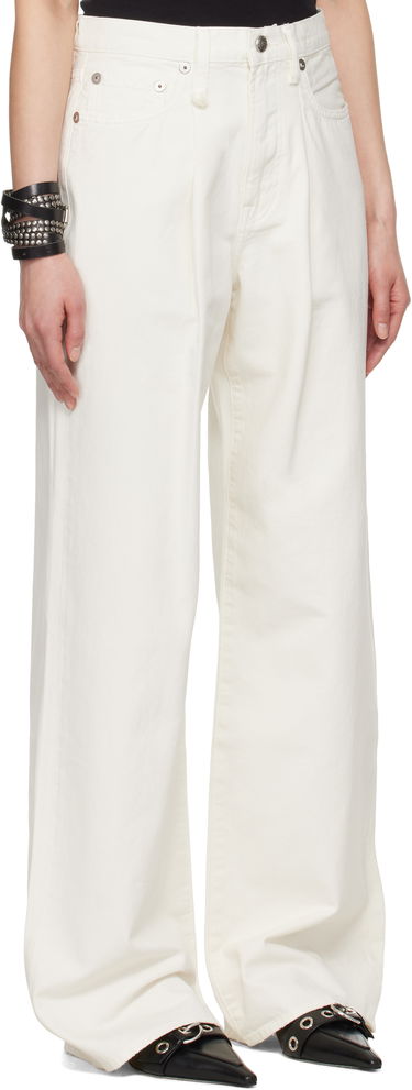 Džínsy R13 R13 Damon Pleated Wide Leg Jeans Biela | R13W3147-D298A, 1