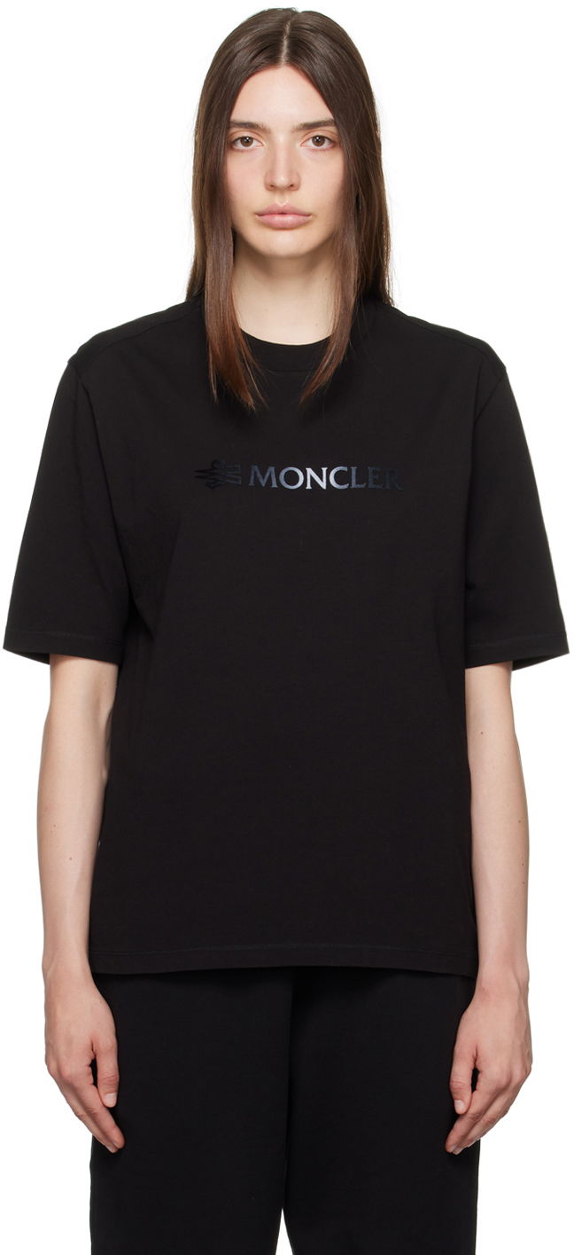 Tričko Moncler Flocked Čierna | I20938C0000389A17, 0