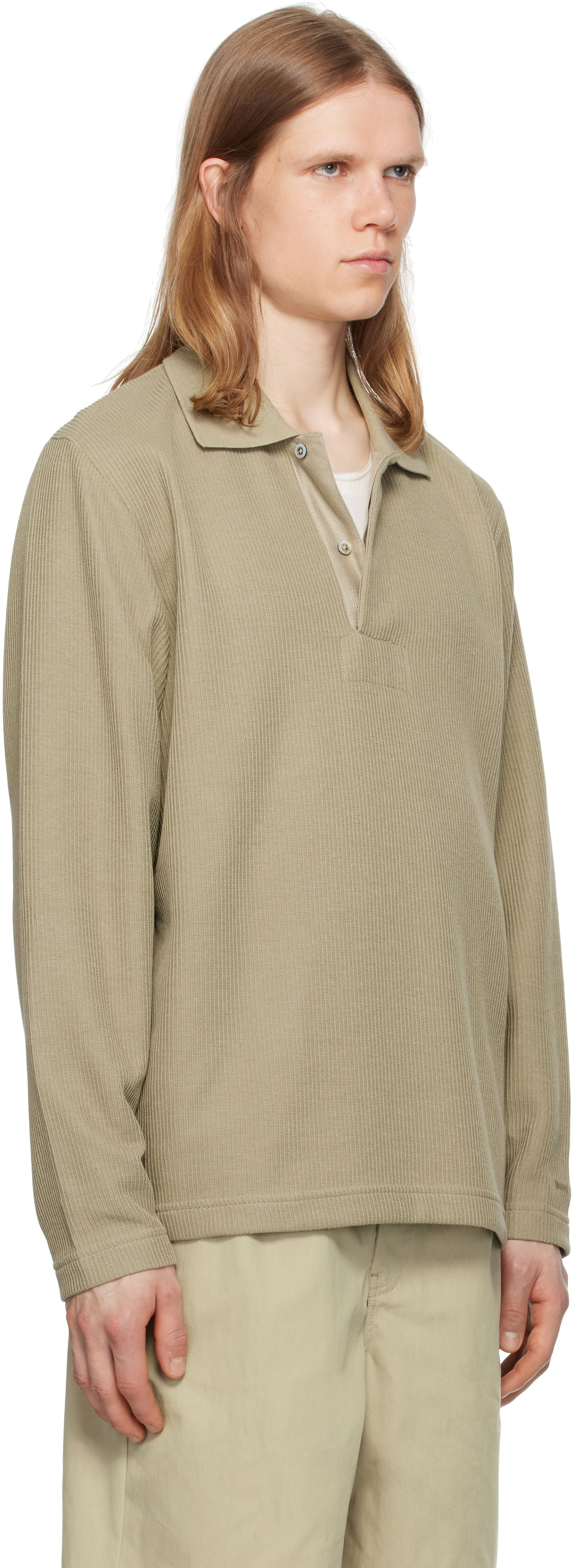 Polo tričko NORSE PROJECTS Norse Projects Ruben Double Face Long Sleeve Polo Zelené | N10-0214, 1