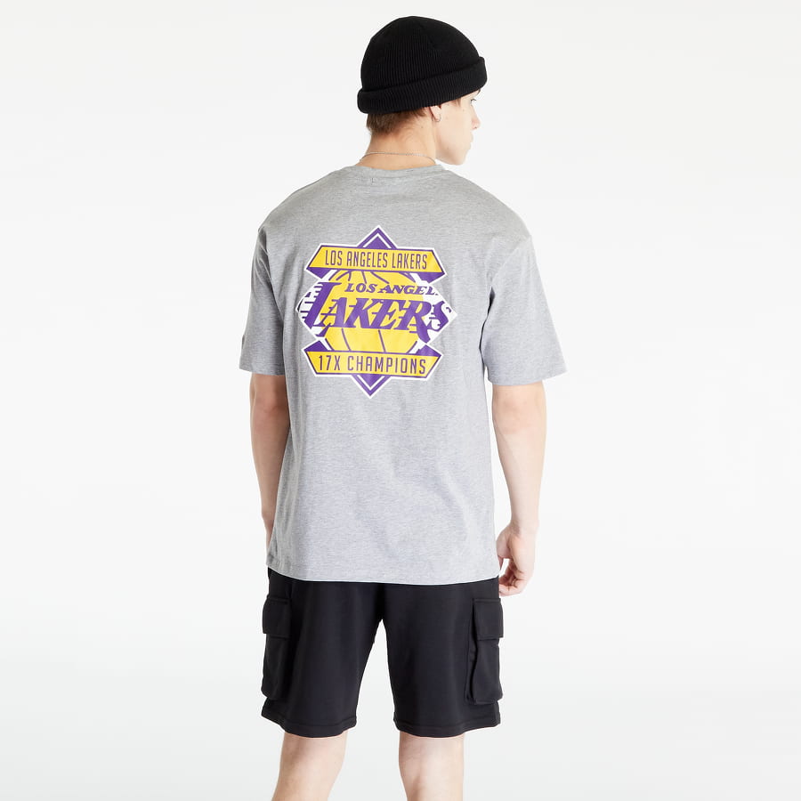 Tričko New Era LA Lakers NBA Championship Oversized T-Shirt Šedá | 60332201, 0